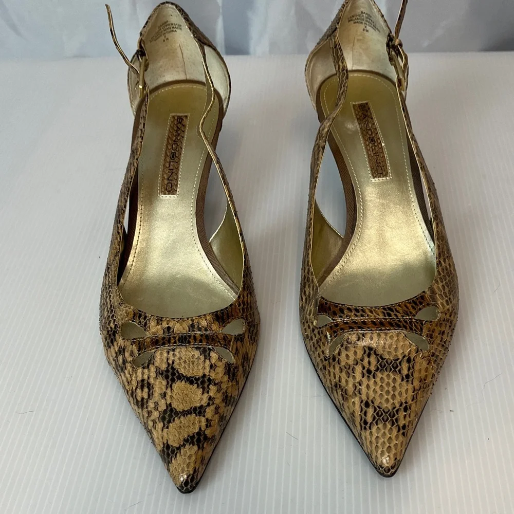 Elegant Snakeskin Patterned Heels v2280